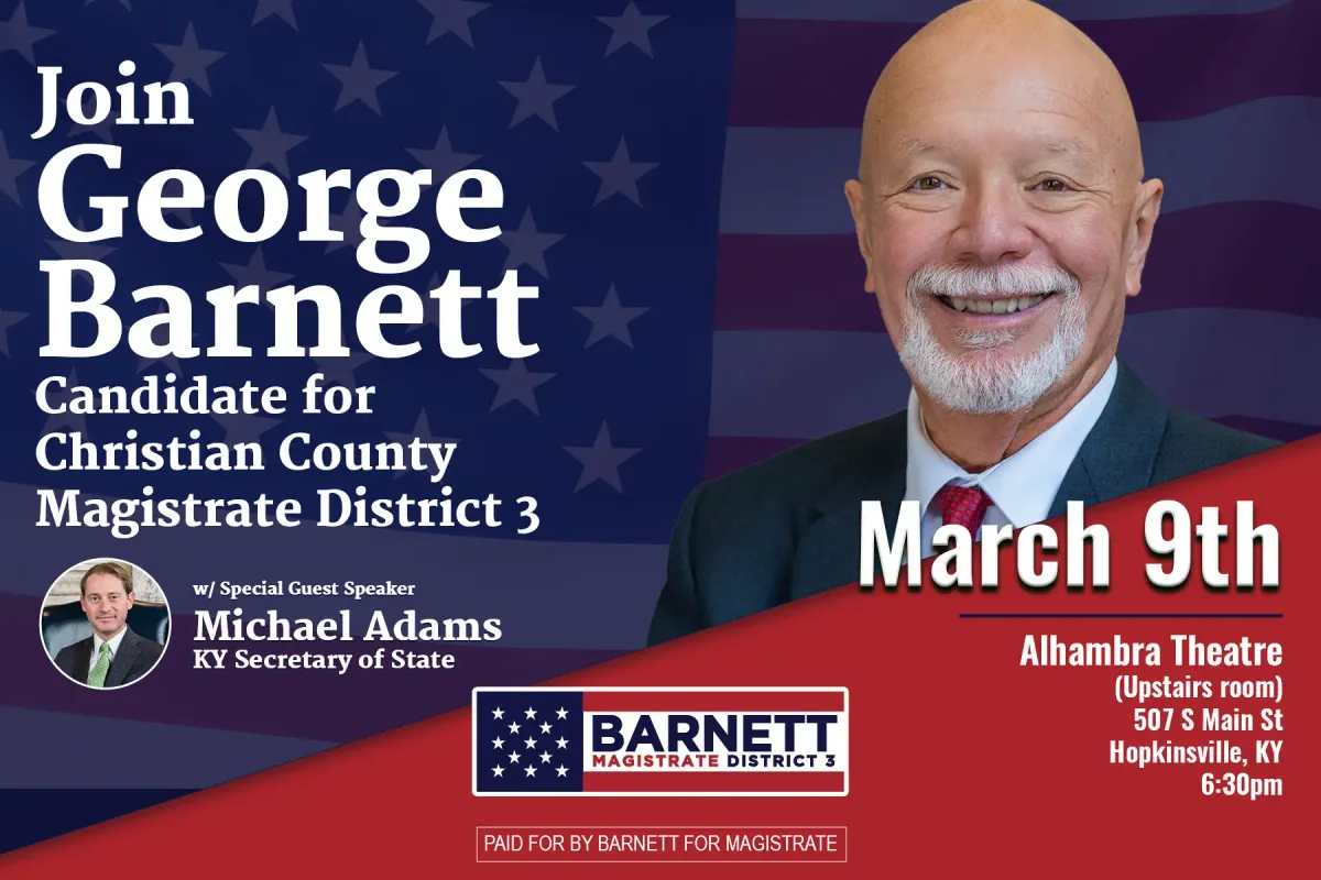 You're Invited: Meet George Barnett — March 9th at the Alhambra Theatre